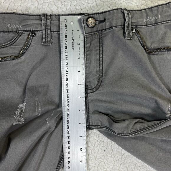 Seven 7 Jeans Women’s Size 10 (Actual 33x29) Gray Slim Straight Leg Mid Rise - Picture 15 of 16